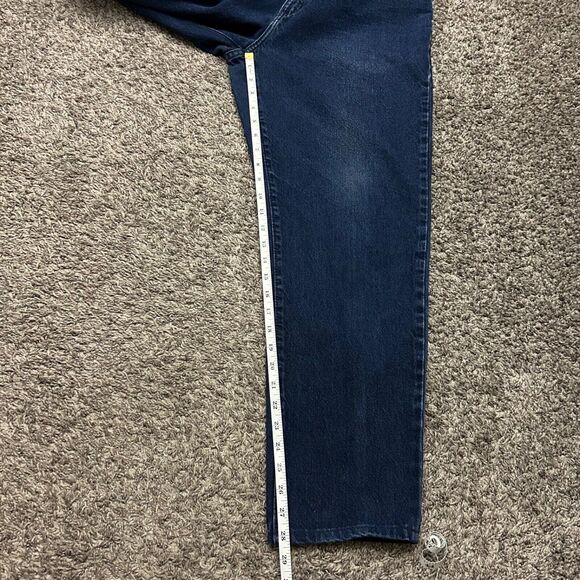 Vintage Anchor Blue Baggy Jeans Relaxed Fit y2k Pants Dark Blue 33x28 - Picture 5 of 9